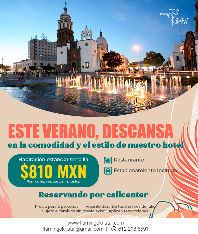 Oferta Hospedaje Hotel Flamingo Kristal Irapuato Guanajuato